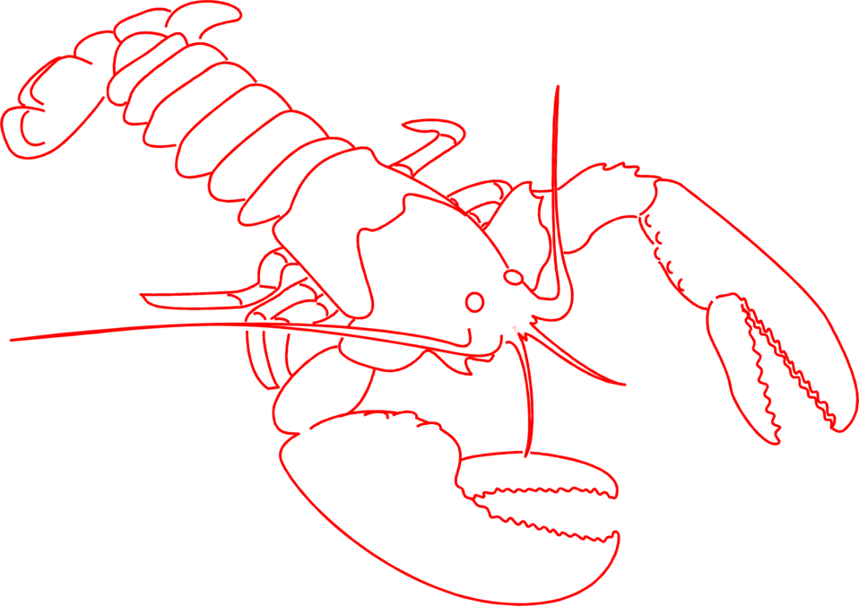 Lobster free a red lobster outline
