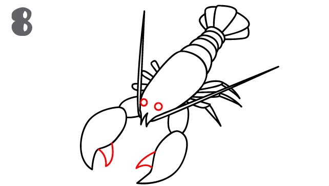 Lobster outline how to draw a lobster step by 3