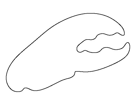 Lobster outline lobster claw pattern use the printable outline for crafts
