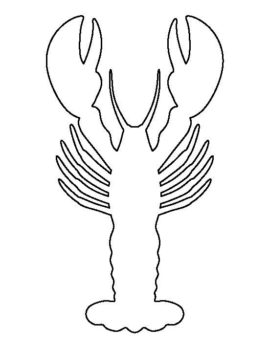 Lobster outline lobster pattern use the printable outline for crafts creating
