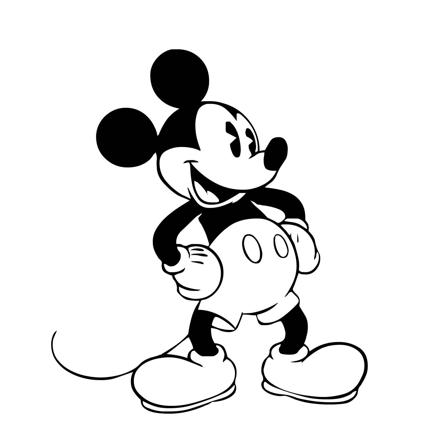 Mickey mouse  black and white black and white mickey mouse clipart