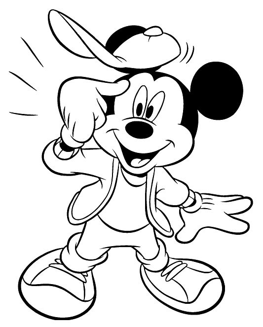 Mickey mouse  black and white clipart disney black and white clipartfest