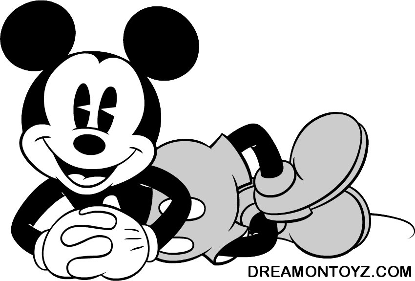 Mickey mouse  black and white disney mickey mouse standing waving clipart clipartfest