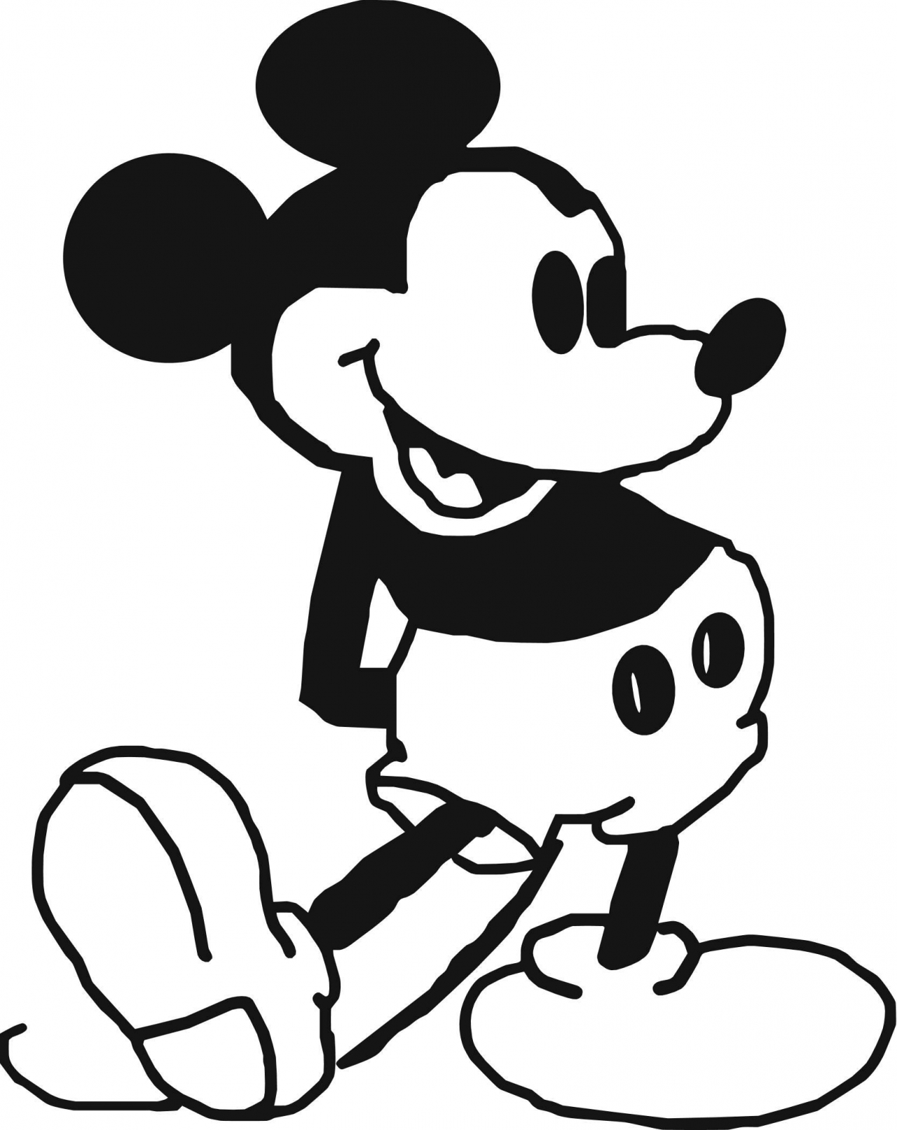 Mickey Mouse Clipart Black And White #26493.