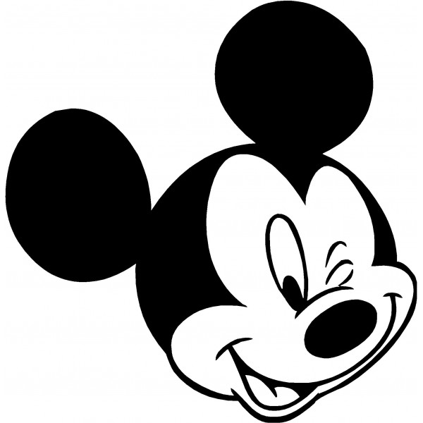 Mickey mouse  black and white mickey mouse poka dot head clipart black and white clipartfest