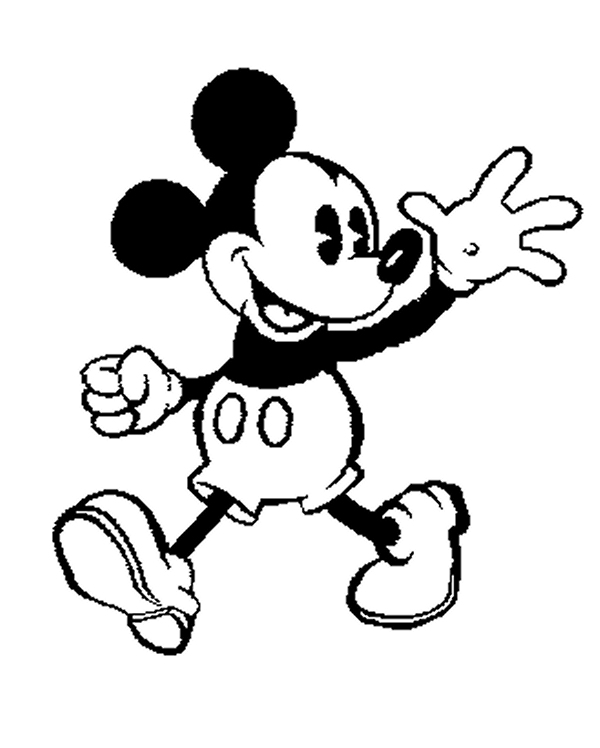 Mickey Mouse Clipart Black And White #26524.