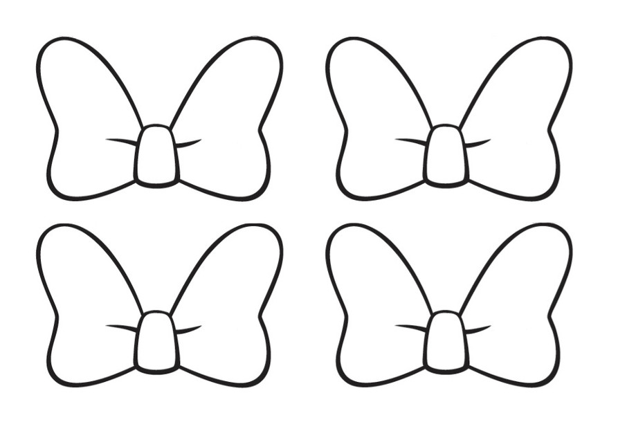Minnie mouse bow template clipart