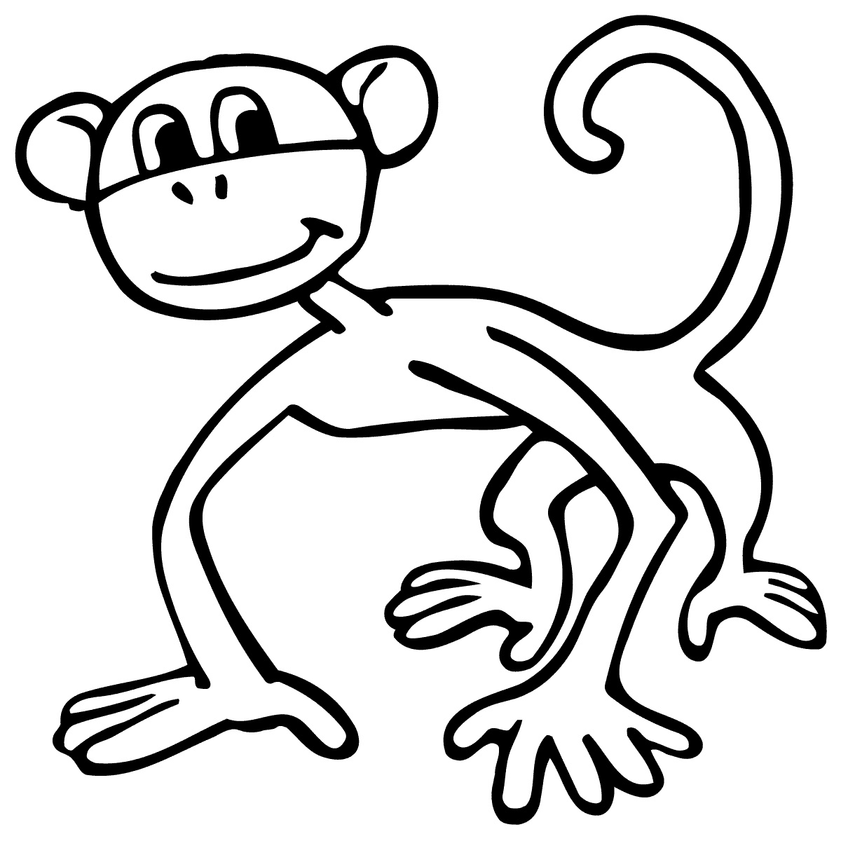 Monkey black and white cute monkey face clipart wikiclipart 2