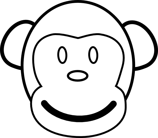 Monkey face clipart 10