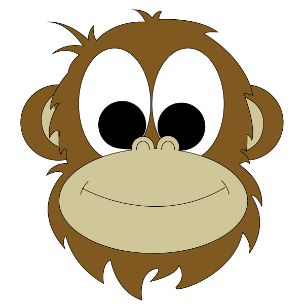 Monkey face clipart 3