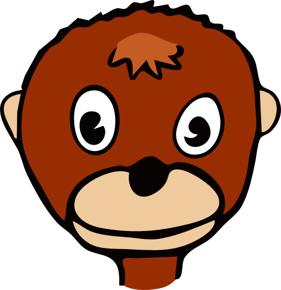 Monkey face clipart 5