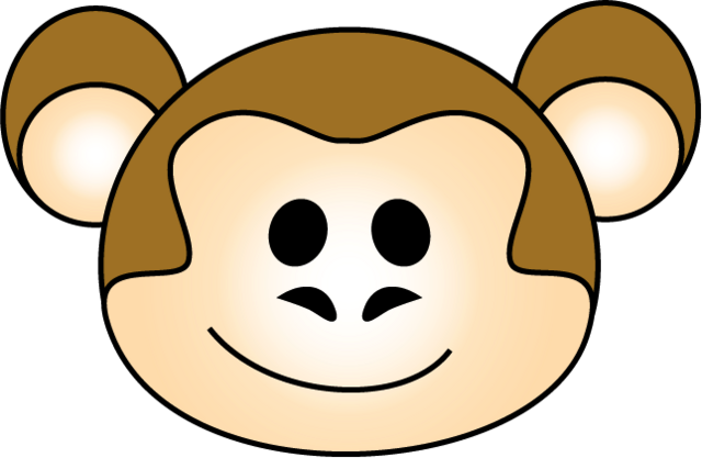 Monkey face clipart 6