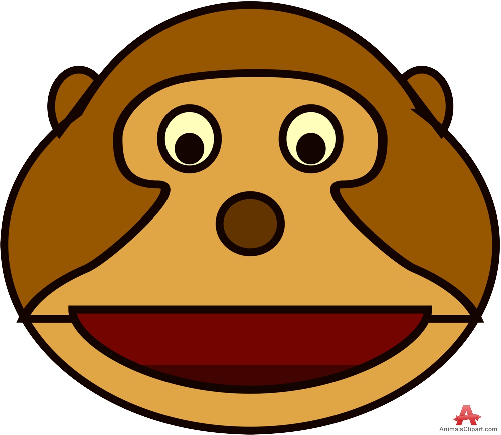 Monkey face clipart free design download