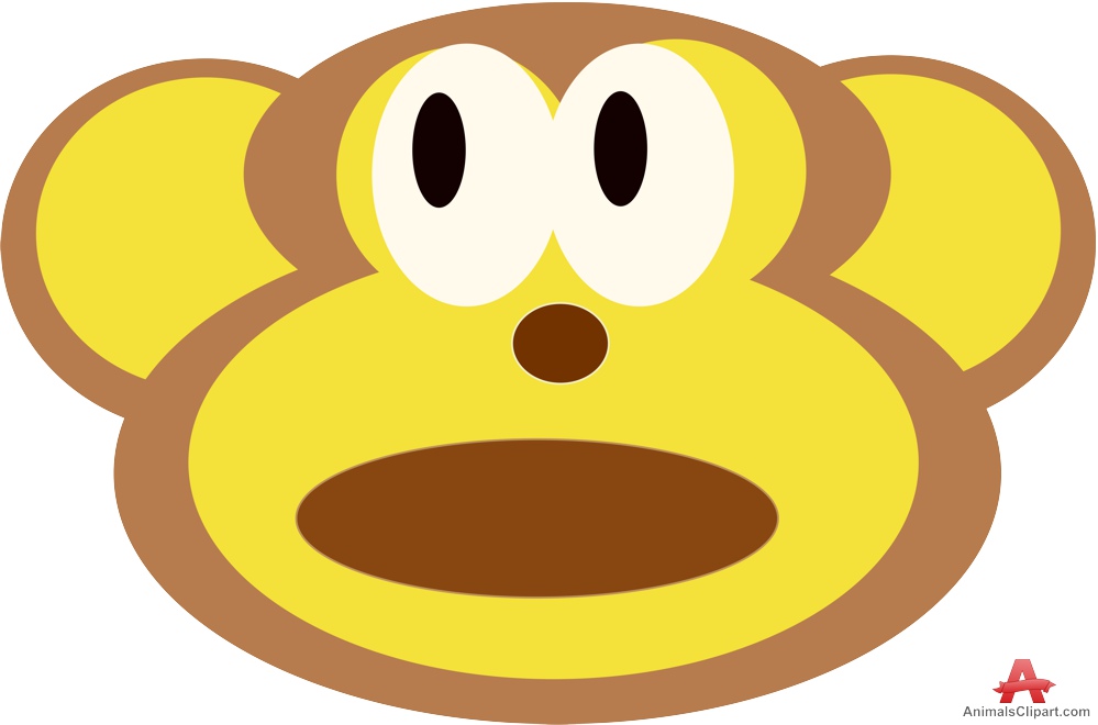 Monkey face face of monkey clipart free design download