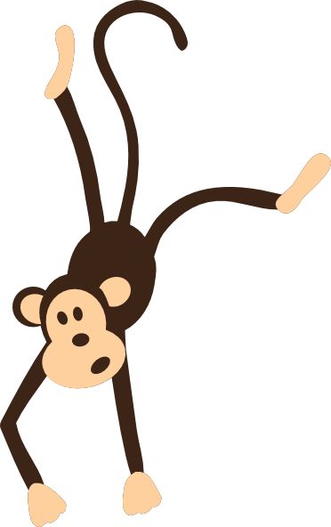 Monkey face monkey clip art hanging monkey clip art vector 2