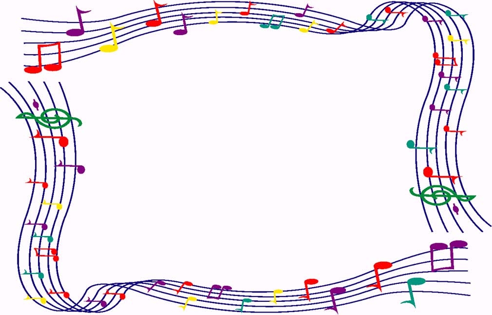 Musical borders colorful music clipart border clipartfest 4
