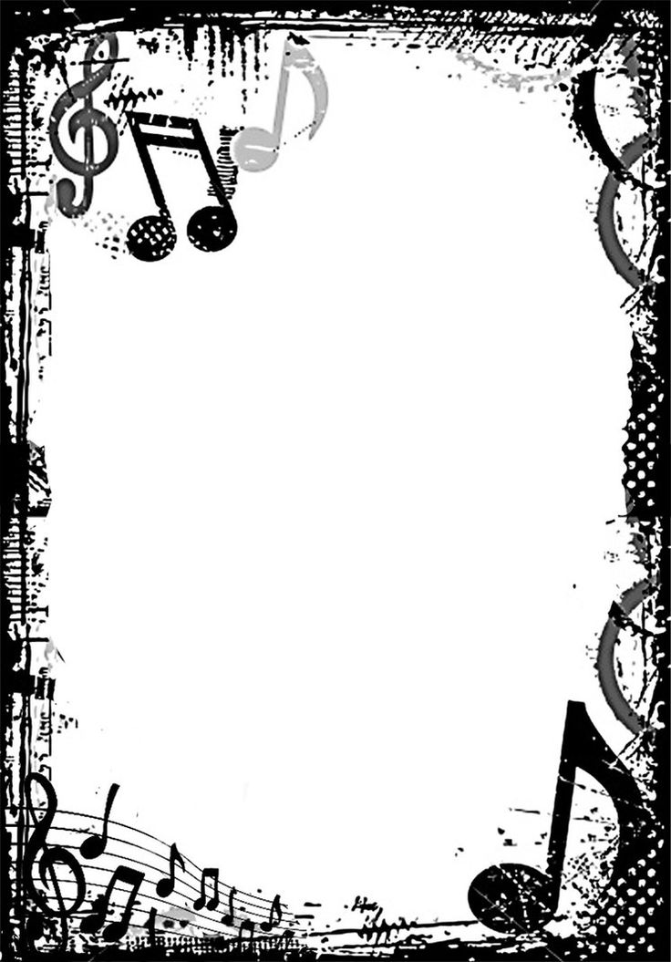 Musical borders music notes borders clipart