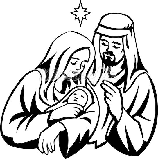 Nativity  black and white black and white christian christmas clipart clipartfest