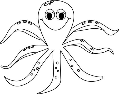 Octopus  black and white black and white octopus clip art image
