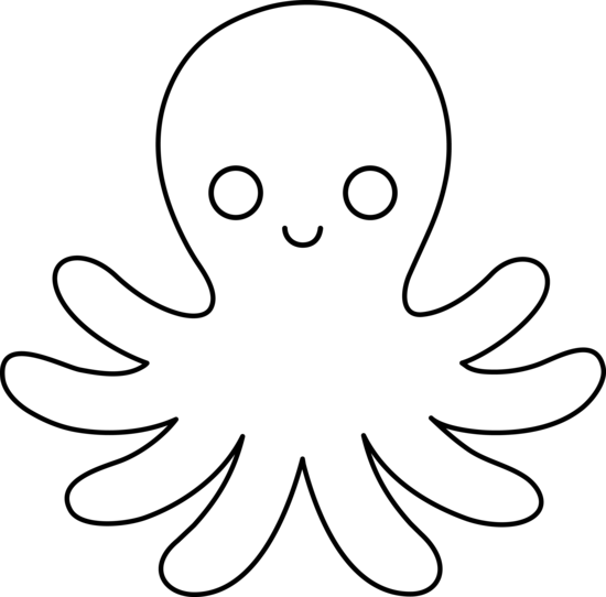 Octopus  black and white black and white octopus clipart