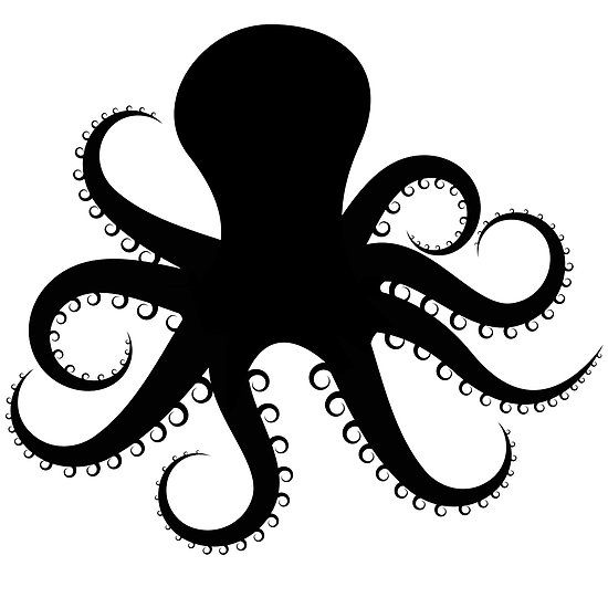 Octopus  black and white free octopus clip art pictures