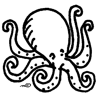 Octopus  black and white octopus clip art black and white free clipart images