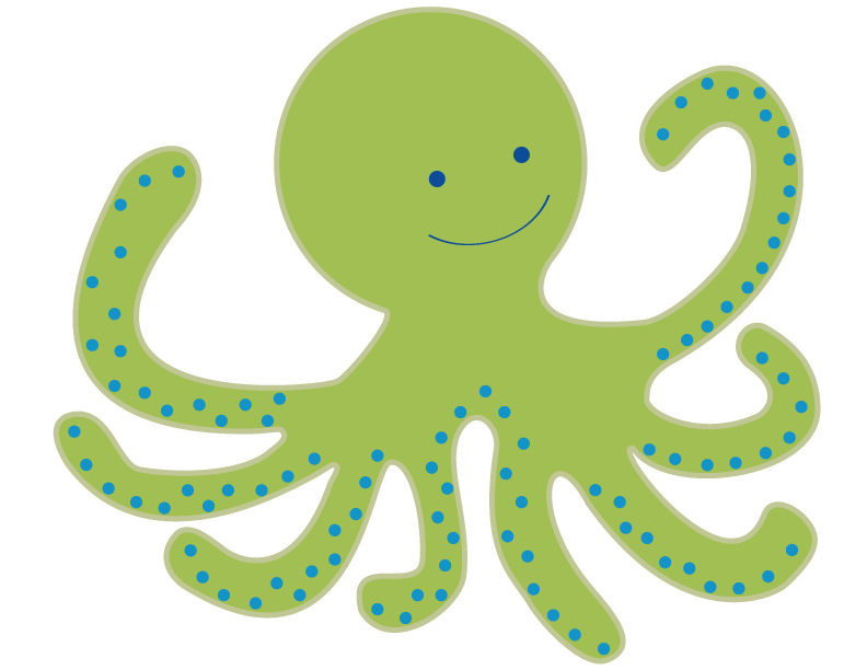 Octopus  black and white octopus clipart 5 2