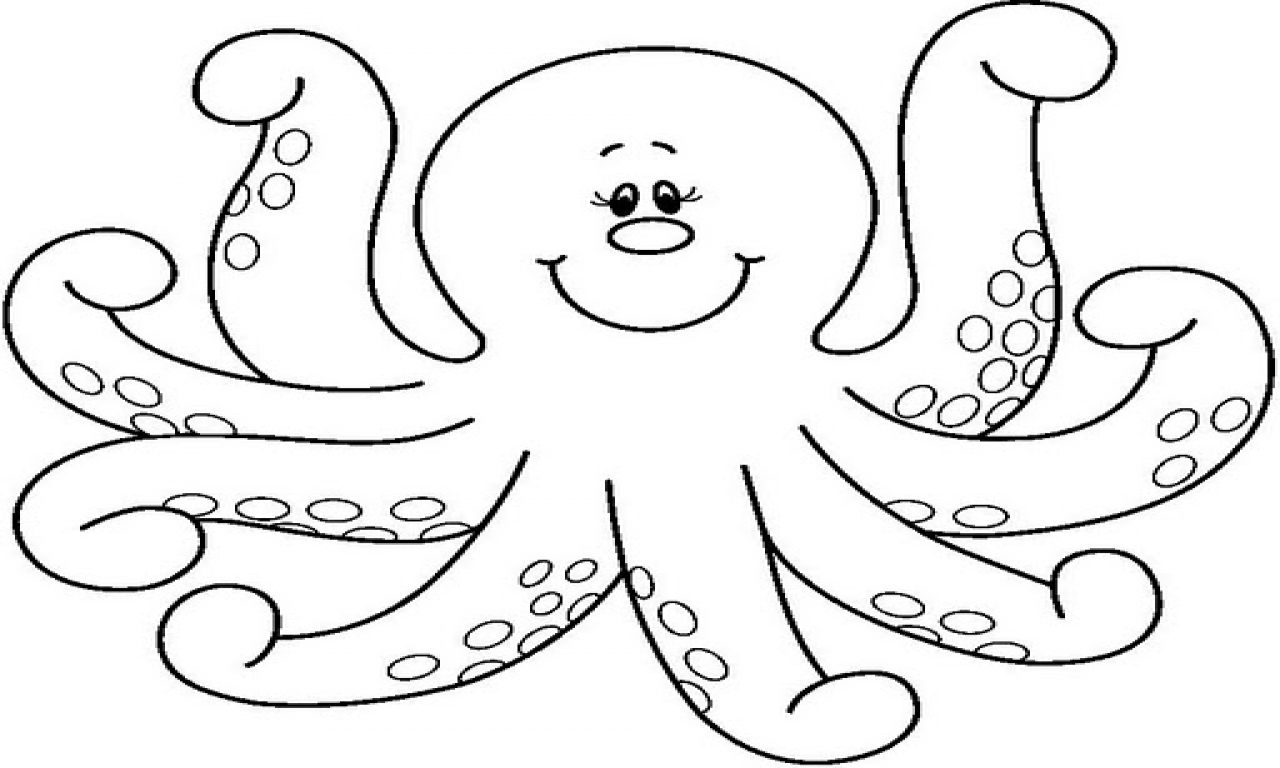 Octopus black and white octopus coloring template octopus clip art