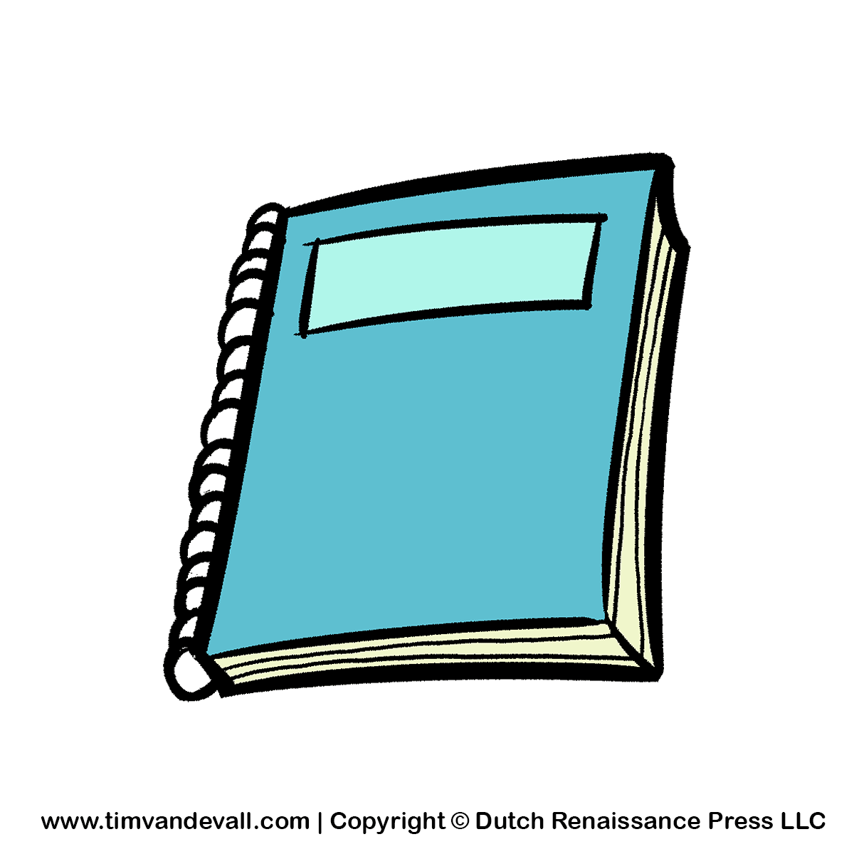 Paper and pencil notebook and pencil clipart
