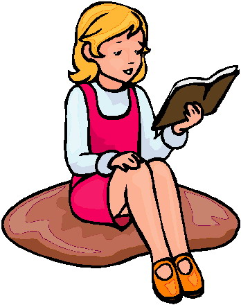 Pictures of students reading free download clip art