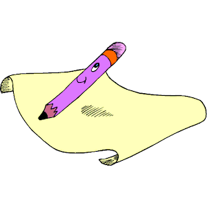 Primary paper and pencil clipart