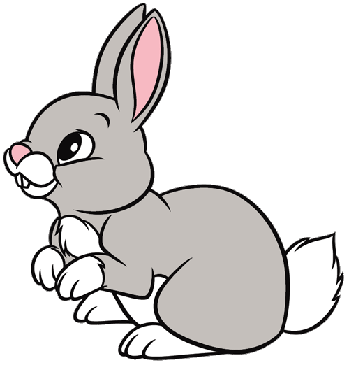 Rabbit  black and white bunny clipart 2