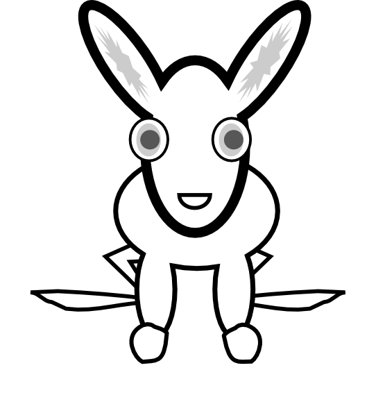 Rabbit  black and white clipart rabbit black and white clipart