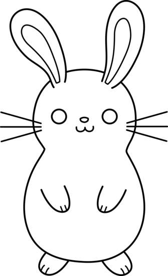 Rabbit  black and white cute bunny clipart black and white clipartfest