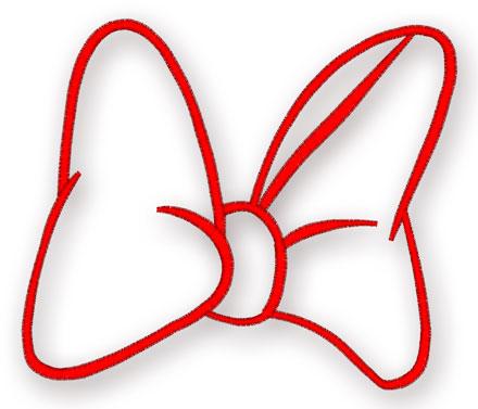 Red minnie mouse bow clipart 3
