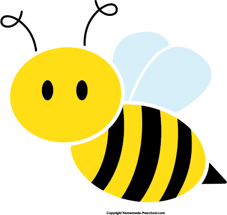 Spelling bee cute bee clipart