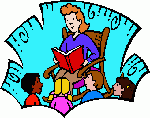Students reading teacher reading to students clipart clipartfest 2
