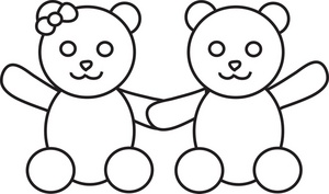 Teddy bear  black and white black and white clipart boy hugging teddy bear clipartfest