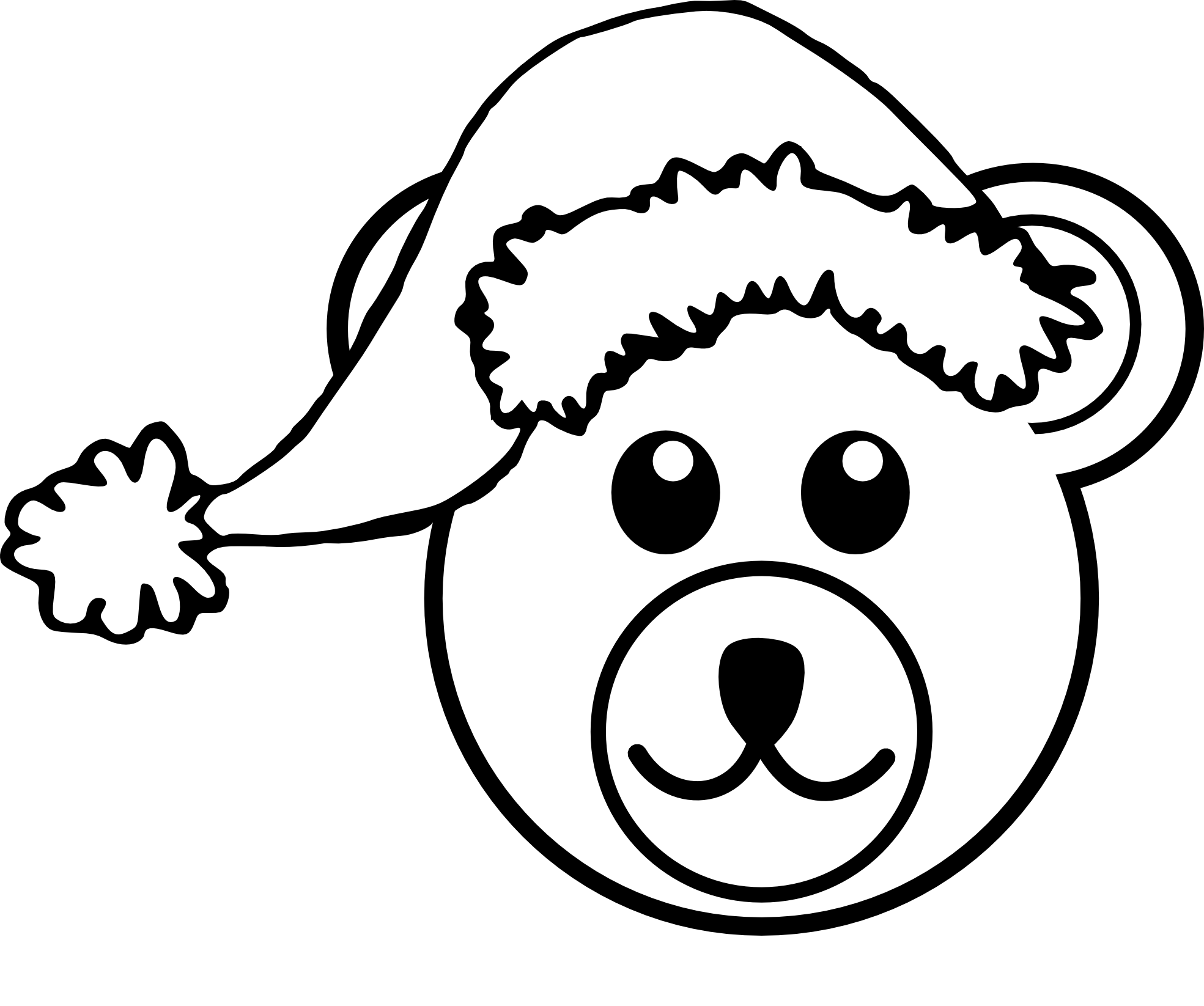 Teddy bear  black and white brown bear black and white clipart