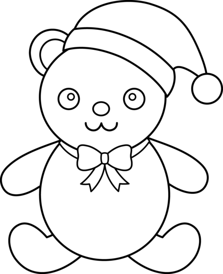 Teddy bear  black and white christmas clipart black and white teddy bear clipartfox 2