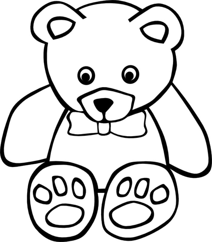 Teddy bear  black and white cute teddy bear clipart black and white clipartfest