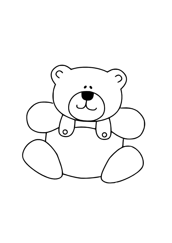 Teddy bear  black and white gustavorezende teddy bear black white line art clipart
