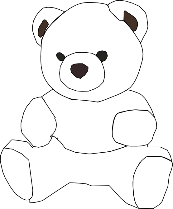 Teddy bear  black and white teddy bear black and white clipart 3