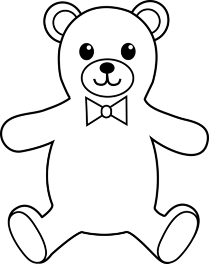 Teddy bear  black and white teddy bear clipart black and white clipartfox