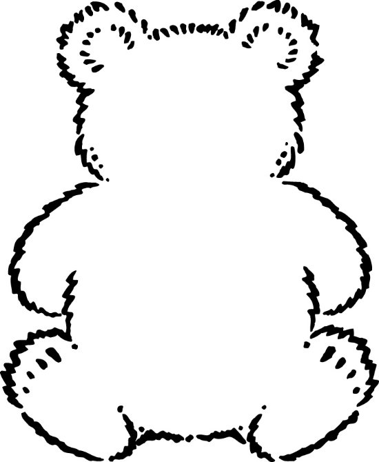 Teddy bear  black and white teddy bear outline clip art clipartfest