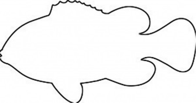 Tropical fish outline clipart