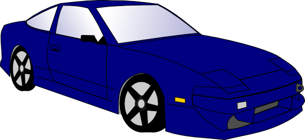 Blue toy car clipart 4