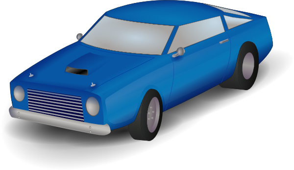 Blue toy car clipart 5