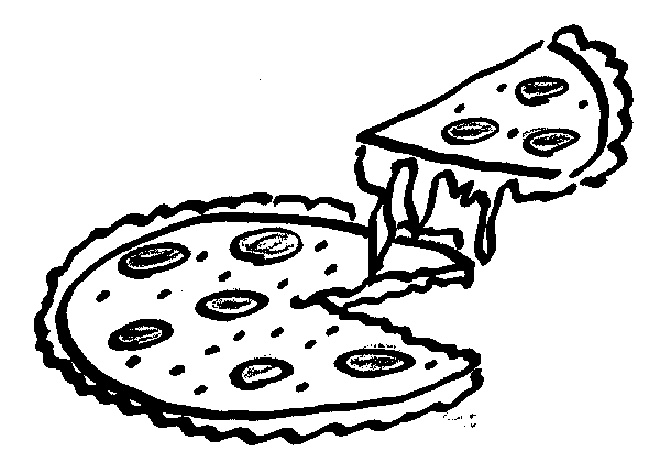 Cheese pizza clip art black and white free 4