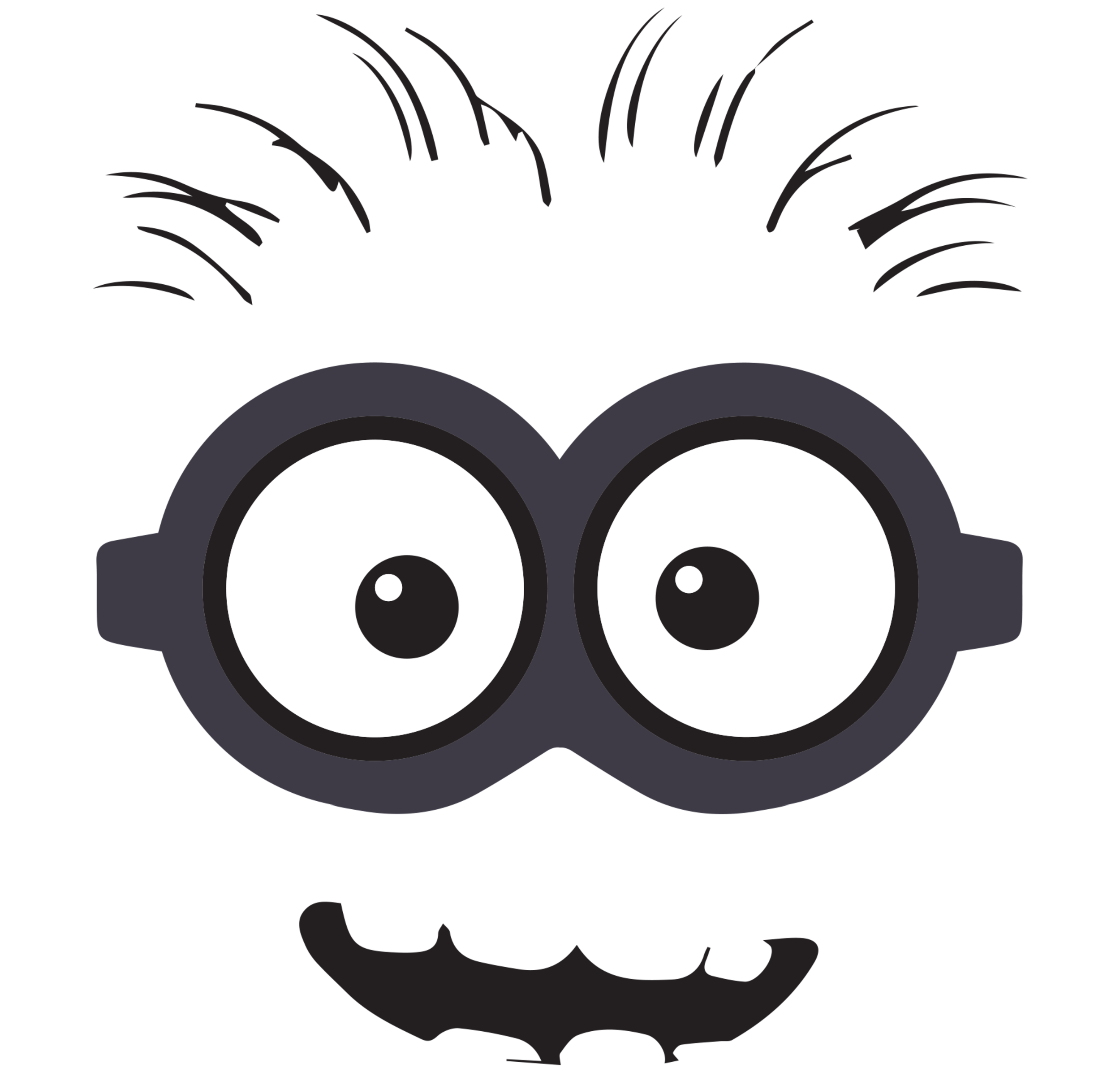 Eyes  black and white minion eye clipart black and white clipartfest